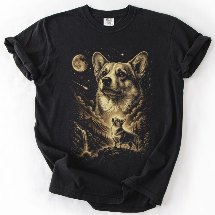 The Moon And Stars Dog Breeds Tarot Skeleton Dog Mom With Roses Under Starlit Sky Comfort Colors Tee