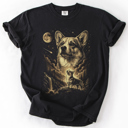  The Moon And Stars Dog Breeds Tarot Skeleton Dog Mom With Roses Under Starlit Sky Comfort Colors Tee