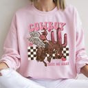 XL Light Pink Cowboy Take Me Away Western Country Valentines Day Classic Rustic Vintage Graphic Sweatshirt