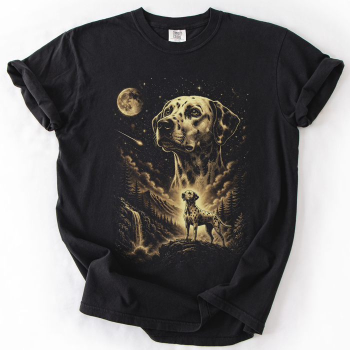 The Moon And Stars Dog Breeds Tarot Skeleton Dog Mom With Roses Under Starlit Sky Comfort Colors Tee