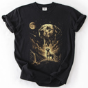  The Moon And Stars Dog Breeds Tarot Skeleton Dog Mom With Roses Under Starlit Sky Comfort Colors Tee