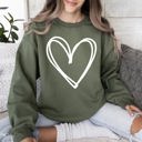  Double Heart Sketch Doodle Love Valentine Themed Cozy Graphic Illustration With Bold Lines And Hearts Sweatshirt