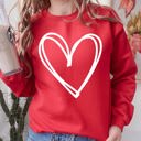  Double Heart Sketch Doodle Love Valentine Themed Cozy Graphic Illustration With Bold Lines And Hearts Sweatshirt
