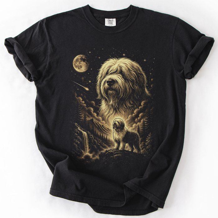 The Moon And Stars Dog Breeds Tarot Skeleton Dog Mom With Roses Under Starlit Sky Comfort Colors Tee
