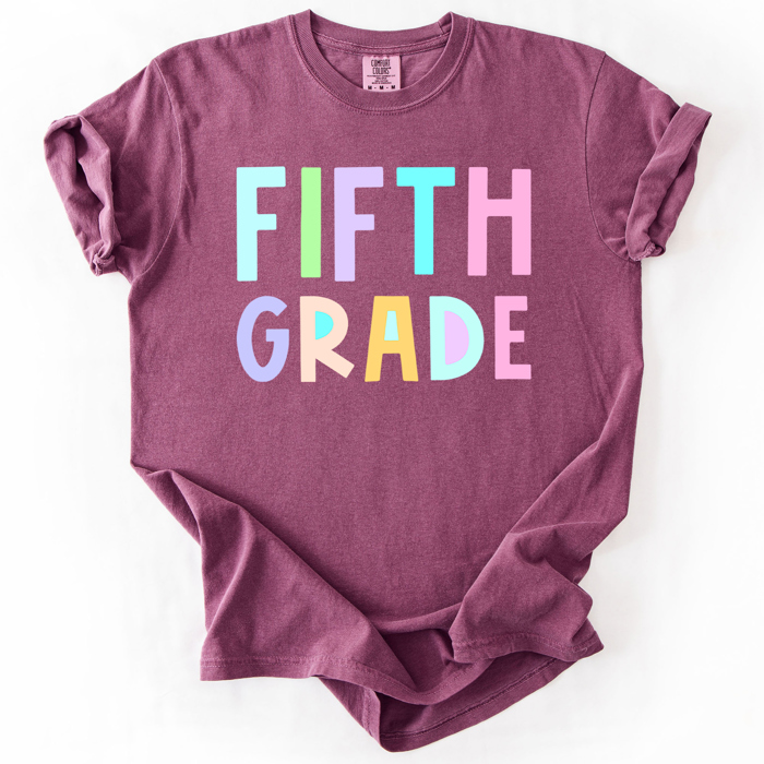Back To School, Pastel, First Day, Teacher, Grades, Students Comfort Colors T-Shirt