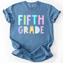  Back To School Kids, Pastel, First Day, Teacher, Grades, Students, Colorful Comfort Colors T-Shirt