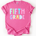  Back To School Kids, Pastel, First Day, Teacher, Grades, Students, Colorful Comfort Colors T-Shirt