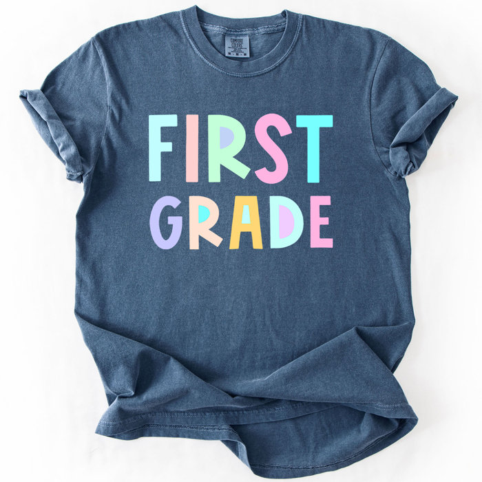 Back To School, Pastel, First Day, Teacher, Grades, Students Comfort Colors T-Shirt