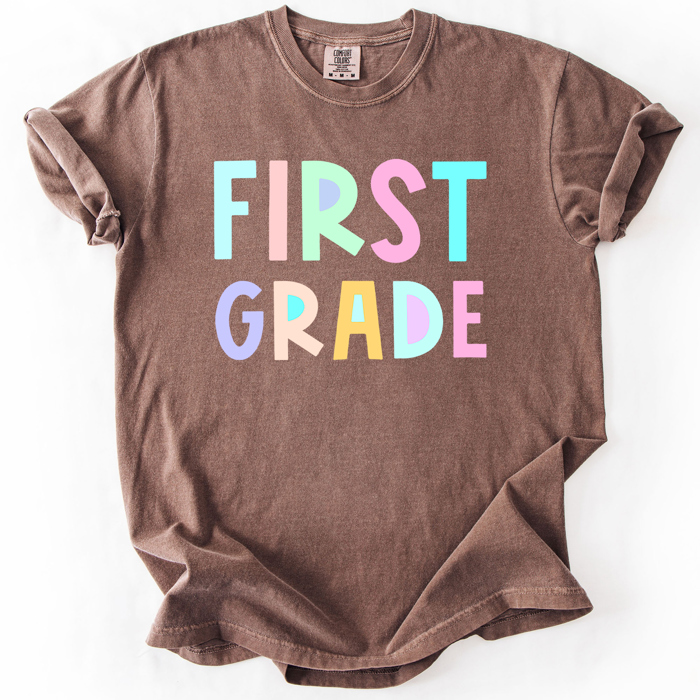 Back To School, Pastel, First Day, Teacher, Grades, Students Comfort Colors T-Shirt