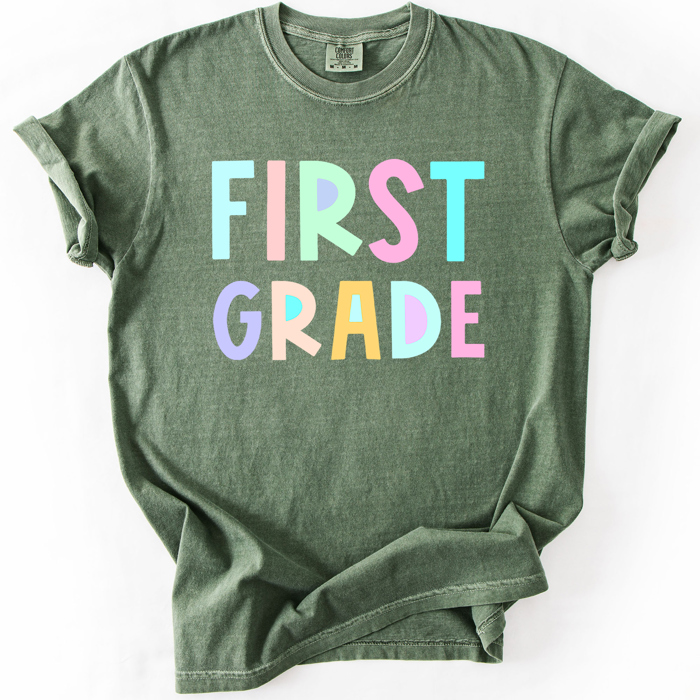 Back To School, Pastel, First Day, Teacher, Grades, Students Comfort Colors T-Shirt