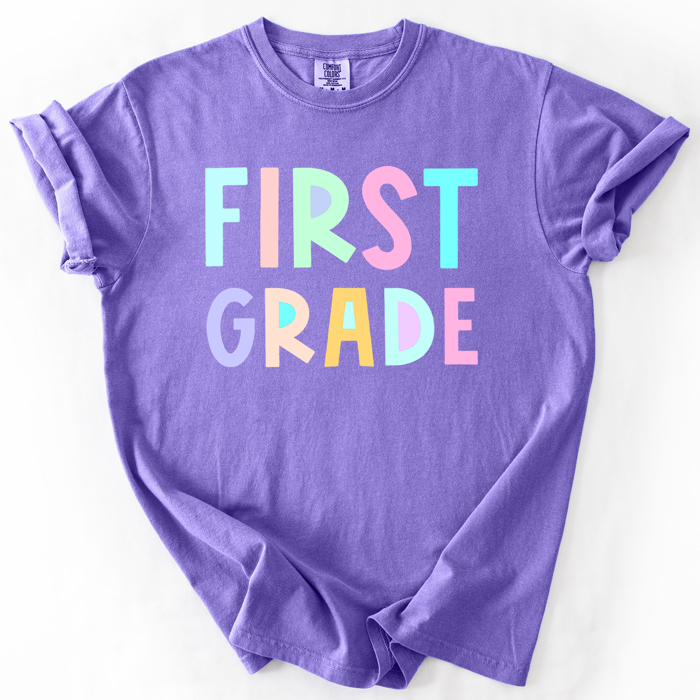 Back To School, Pastel, First Day, Teacher, Grades, Students Comfort Colors T-Shirt