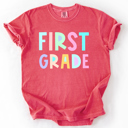  Back To School, Pastel, First Day, Teacher, Grades, Students Comfort Colors T-Shirt