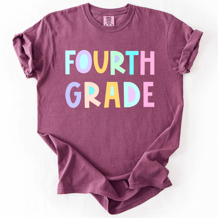 Back To School, Pastel, First Day, Teacher, Grades, Students Comfort Colors T-Shirt