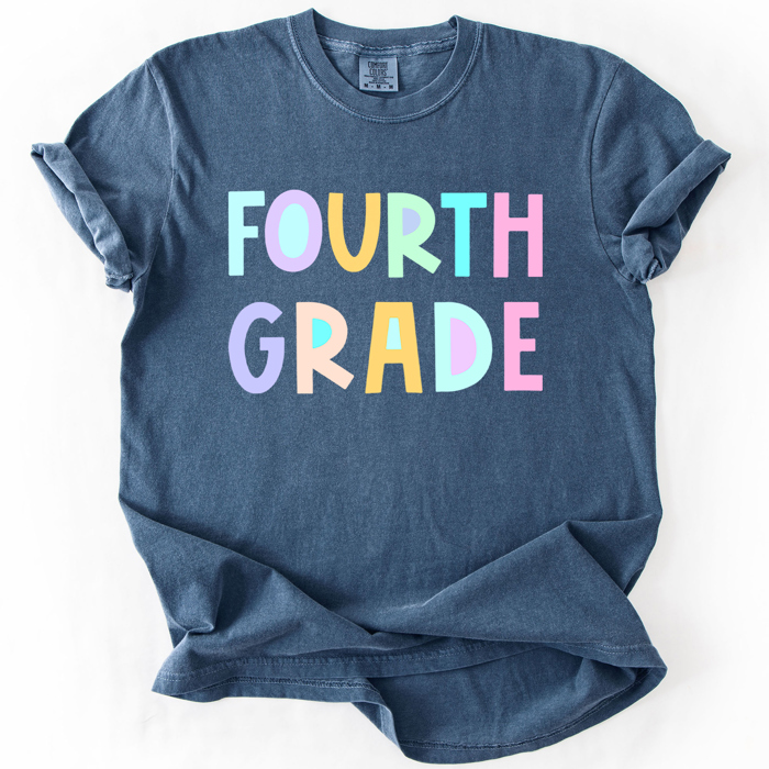 Back To School, Pastel, First Day, Teacher, Grades, Students Comfort Colors T-Shirt