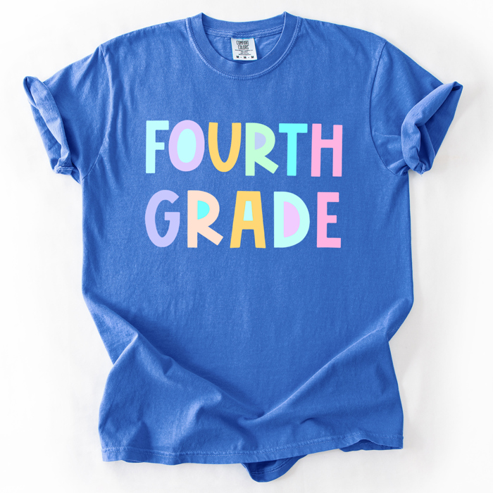 Back To School, Pastel, First Day, Teacher, Grades, Students Comfort Colors T-Shirt