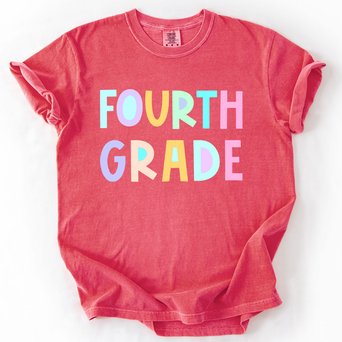 Back To School, Pastel, First Day, Teacher, Grades, Students Comfort Colors T-Shirt