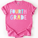  Back To School Kids, Pastel, First Day, Teacher, Grades, Students, Colorful Comfort Colors T-Shirt