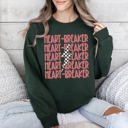 XXL Forest Green Heart Breaker Retro Bolt Valentine's Day Vintage Style Statement Ultra Bold Edgy Graphic Sweatshirt