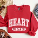 XXXL Red Heart Breaker Collegiate Love Valentine Edition Heartfelt Statement Forever Sweatshirt