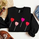  Valentine's Candy Lollipop Sweet Heart Graphic Print Celebrating Love Valentine's Day Edition Sweatshirt