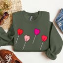  Valentine's Candy Lollipop Sweet Heart Graphic Print Celebrating Love Valentine's Day Edition Sweatshirt