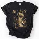  The Moon And Stars Dog Breeds Tarot Skeleton Dog Mom With Roses Under Starlit Sky Comfort Colors Tee