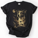  The Moon And Stars Dog Breeds Tarot Skeleton Dog Mom With Roses Under Starlit Sky Comfort Colors Tee