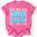  Back To School Kids, Striped, First Day, Teacher, Grades, Students, Colorful Comfort Colors T-Shirt