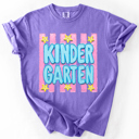  Back To School Kids, Striped, First Day, Teacher, Grades, Students, Colorful Comfort Colors T-Shirt