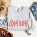 XL Ash Light Gray Love Bites Def Retro 80s Rock Music Nostalgia Valentine's Day Limited Edition Sweatshirt