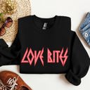 XL Black Love Bites Def Retro 80s Rock Music Nostalgia Valentine's Day Limited Edition Sweatshirt