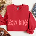 XXXL Red Love Bites Def Retro 80s Rock Music Nostalgia Valentine's Day Limited Edition Sweatshirt