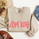 XXL Sand Love Bites Def Retro 80s Rock Music Nostalgia Valentine's Day Limited Edition Sweatshirt