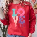 XXXL Red Retro Love Dripping Paint Valentine's Day Graphic Bold Edition Limited Exclusive Sweatshirt