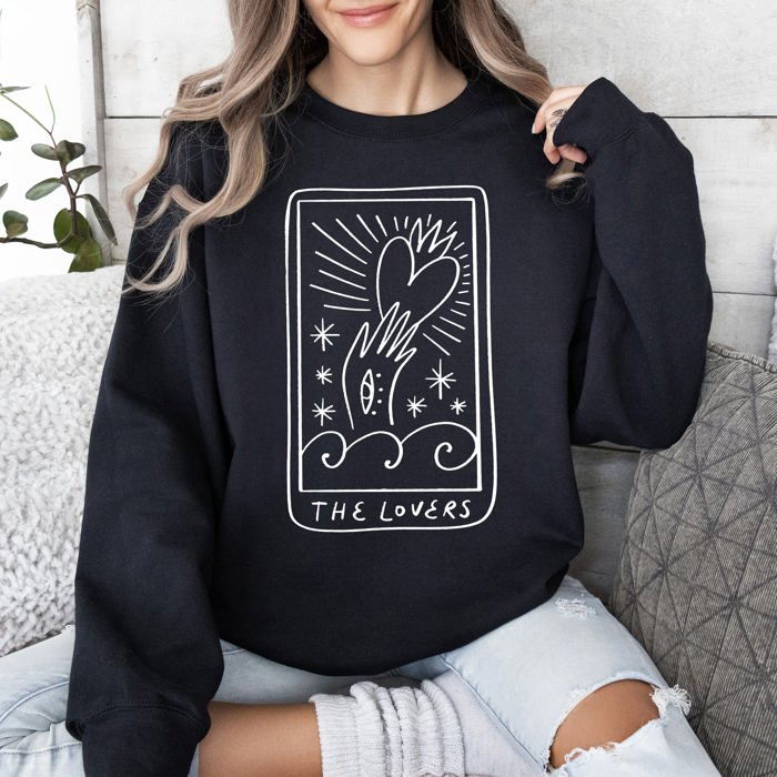 Lovers Tarot Mystical Magic Celestial Romance Valentine's Day Edition Sweatshirt