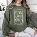 XXL Military Green Lovers Tarot Mystical Magic Celestial Romance Valentine's Day Edition Sweatshirt