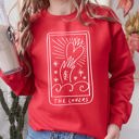 XXXL Red Lovers Tarot Mystical Magic Celestial Romance Valentine's Day Edition Sweatshirt