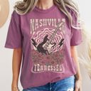 XL Berry Red Nashville Tennessee Roses Music Lover Southern City Pride And Sound Comfort Colors Tee