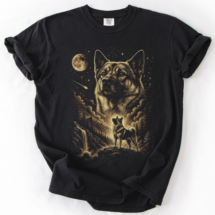 The Moon And Stars Dog Breeds Tarot Skeleton Dog Mom With Roses Under Starlit Sky Comfort Colors Tee