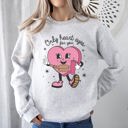 XL Ash Light Gray Only Heart Eyes For You Pink Heart Bougie Boojee Valentine Edition Limited Sweatshirt