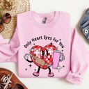 XL Light Pink Only Heart Eyes For You Disco Heart Bougie Boojee Valentine's Day Edition Sweatshirt