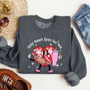 Medium Dark Gray Heather Only Heart Eyes For You Disco Heart Bougie Boojee Valentine's Day Edition Sweatshirt