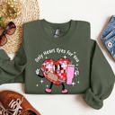 Large Military Green Only Heart Eyes For You Disco Heart Bougie Boojee Valentine's Day Edition Sweatshirt