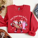XL Red Only Heart Eyes For You Disco Heart Bougie Boojee Valentine's Day Edition Sweatshirt