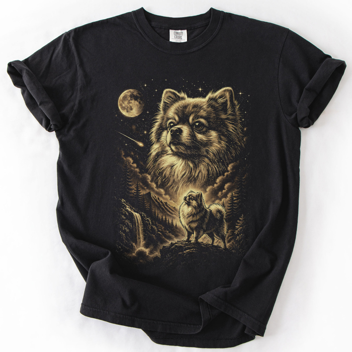 The Moon And Stars Dog Breeds Tarot Skeleton Dog Mom With Roses Under Starlit Sky Comfort Colors Tee