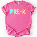  Back To School Kids, Pastel, First Day, Teacher, Grades, Students, Colorful Comfort Colors T-Shirt