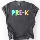  Back To School Kids, Pastel, First Day, Teacher, Grades, Students, Colorful Comfort Colors T-Shirt