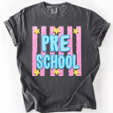  Back To School Kids, Striped, First Day, Teacher, Grades, Students, Colorful Comfort Colors T-Shirt