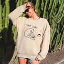 XXL Sand Self Care Frog Positivity Kindness Mental Health Mindful Living Motto Graphic Sweatshirt