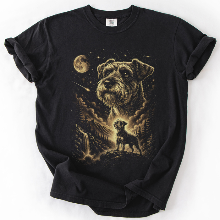 The Moon And Stars Dog Breeds Tarot Skeleton Dog Mom With Roses Under Starlit Sky Comfort Colors Tee